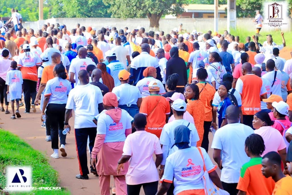 Jeune Rose · mobilisation, sport et sensibilisation Octobre Rose 2026 à Korhogo