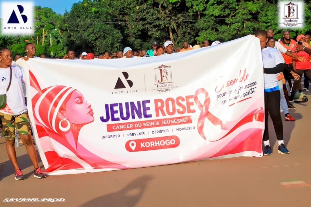 Jeune Rose · mobilisation, sport et sensibilisation Octobre Rose 2026 à Korhogo