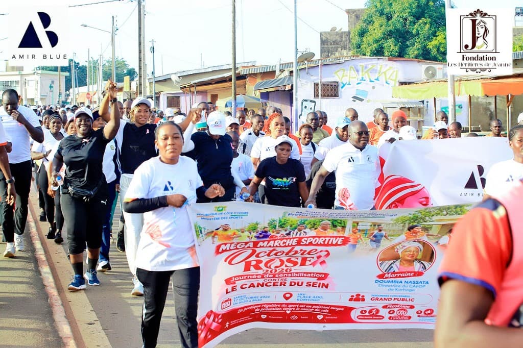 Jeune Rose · mobilisation, sport et sensibilisation Octobre Rose 2026 à Korhogo